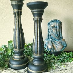 Gothic Pair Of Candle Holders