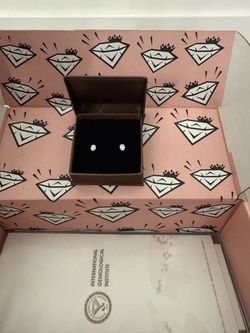 Brand New Oval Lab-Grown Diamond Stud Earrings