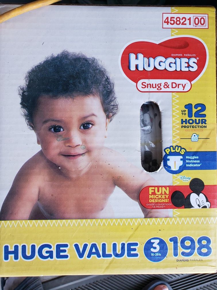 Huggies size 3 diapers