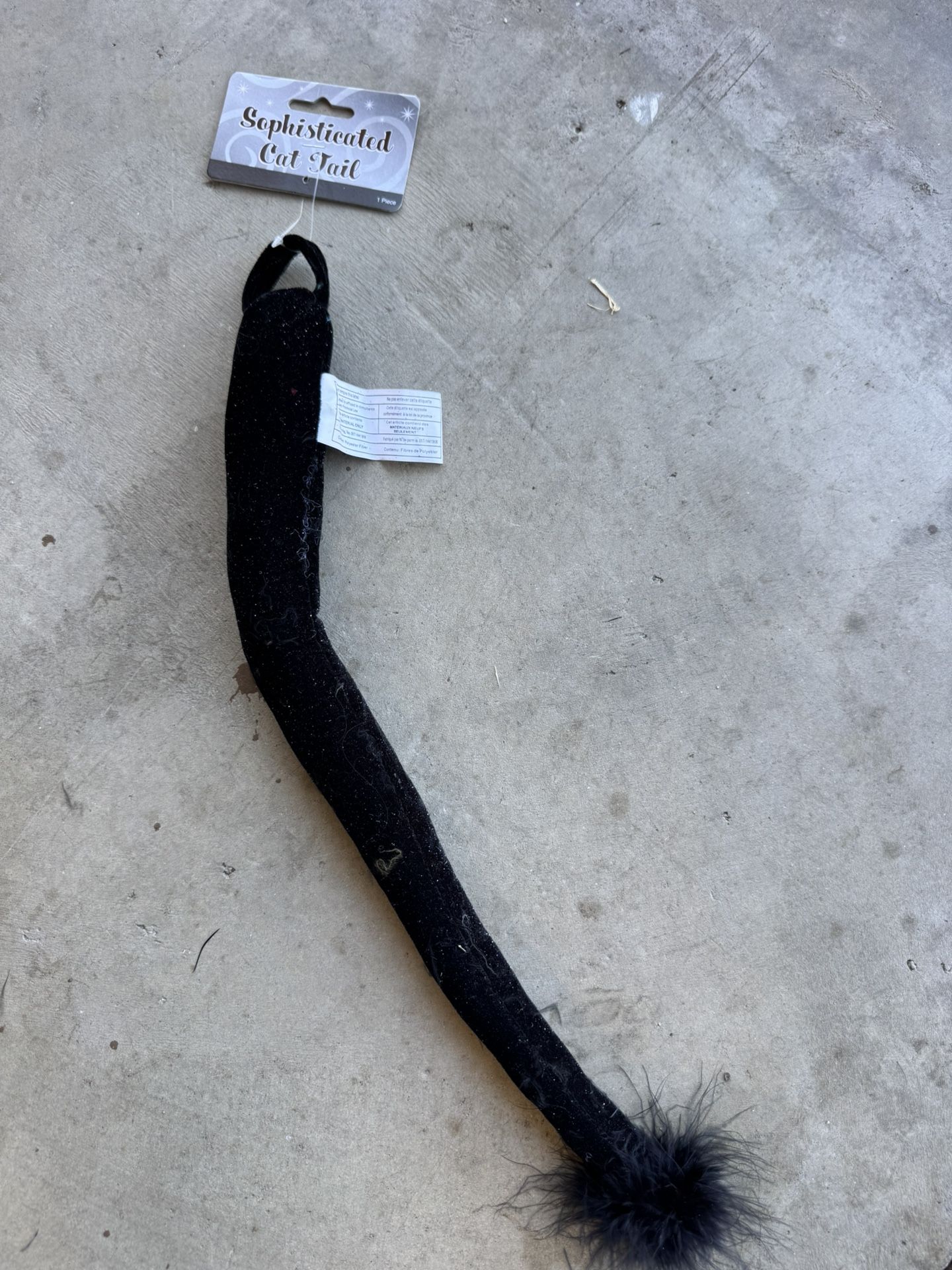 NEW fuzzy Black Cat Tail (for costume) 