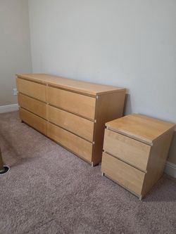 Wood dresser big and small