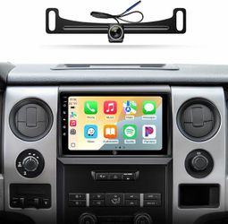 Car Stereo Radio 2009 2010 2011 2012 2013 2014 Ford F150 Wireless Apple CarPlay Android Auto,  9” Touch Screen Head Units, Backup Camera