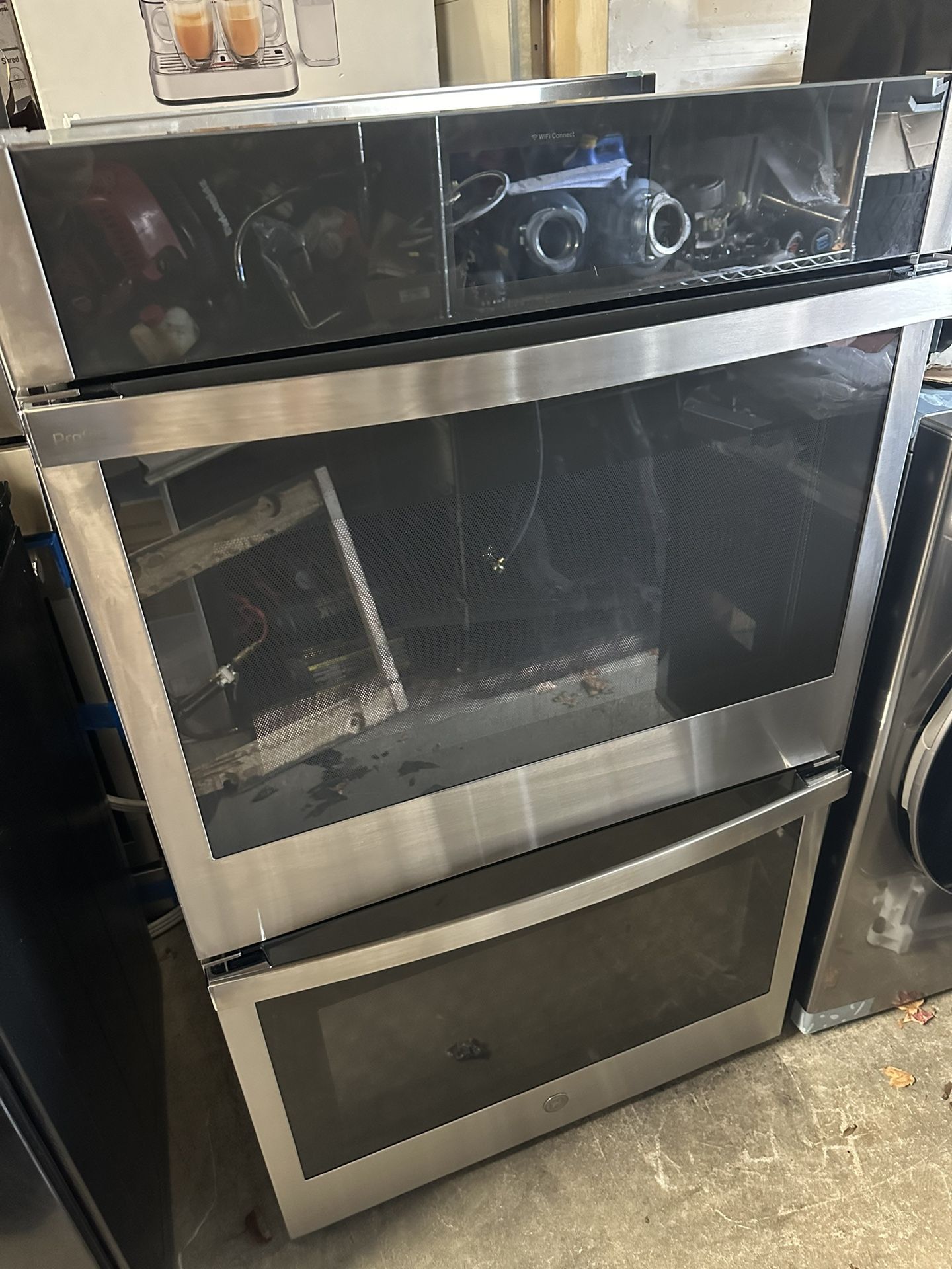 G E Profile Stainless Steel 30 Inches Double Wall Oven With Both Convection Ovens