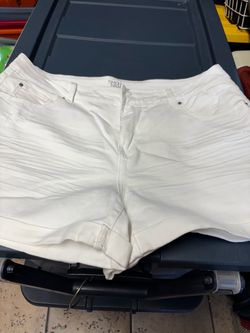 Time and Tru White Denim Shorts