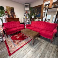 Vintage, Beautiful Velvet Living Room Sofa Loveseat