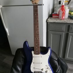 Purple Squire Strat Full Size  With Amp