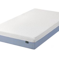 Zinus 8-Inch Twin Cooling Essential Memory Foam Mattress, White, Medium Feel, Fiberglass Free, Certified Safe Materials