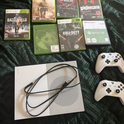 Xbox One S With Games And Controllers