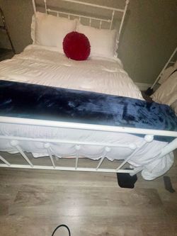 Full sized bed frame and mattress