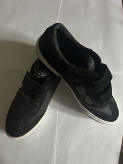 Coach New York Signature C Canvas Women Sneakers Black 5B