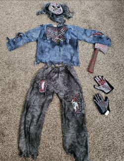 Complete ZOMBIE HALLOWEEN COSTUME Child Size M 8-10 youth Walking Dead scary outfit
Excellent condition, worn once
Size Medium, youth 8-10 years old