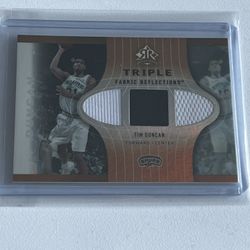 Tim Duncan Basketball Jersey Card