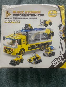 Panlos Block Storage Deformation Car 649-Piece Set