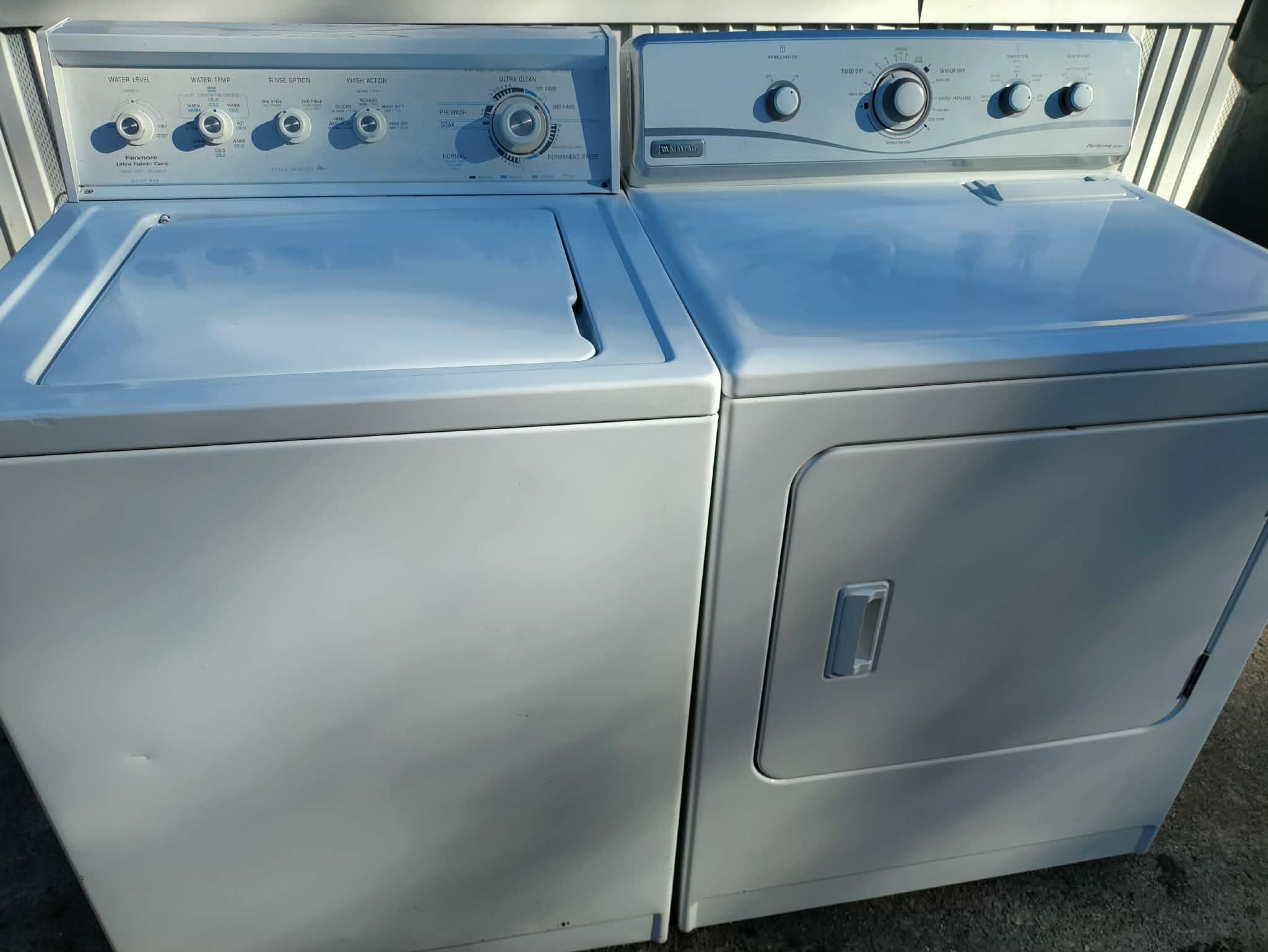 Kenmore Washer and Maytag Dryer