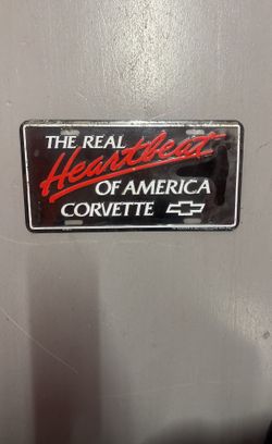 Corvette Heartbeat Of America Sign(New In Plastic)