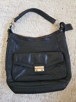 Cole Haan Black Leather Hobo Handbag