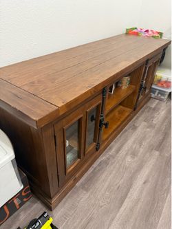 Wood entertainment center