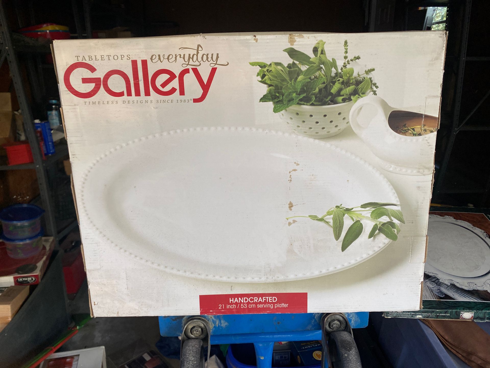 Tabletops Gallery hand crafted serving platter 21inch 53cm