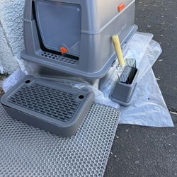 Brand New Paws Perch Stainless steel metal litter box for cats XXL