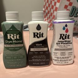Rit Dye Black, Green, And ColorStay Dye Fixitave