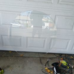 42" Circular Clear Glass Table Top, 1/4" Thick,  Beveled Edge 