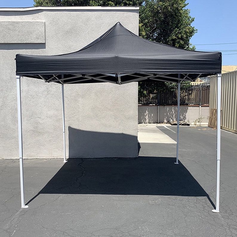 (New in box) $90 Outdoor 10x10 FT EZ PopUp Party Tent Patio Canopy Shelter w/ Carry Bag (Black/Red)