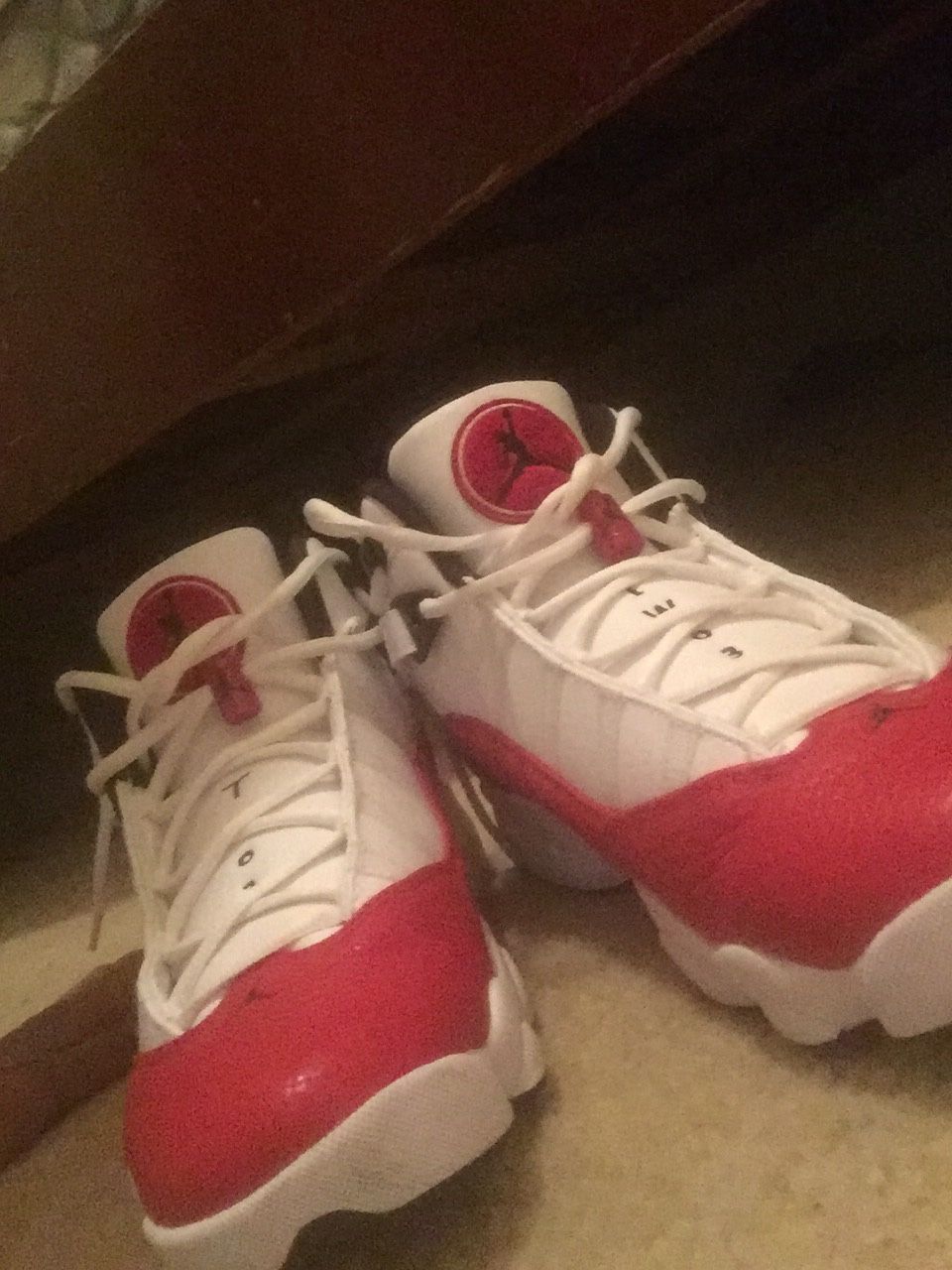 Jordan 6 rings red and white