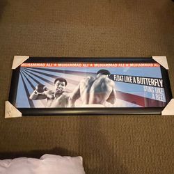 MUHAMMAD ALI FLOAT LIKE A BUTTERFY STING LIKE A BEE FRAMED PHOTO