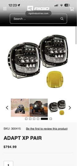 Rigid Adapt XP Off Road Lights Brand New