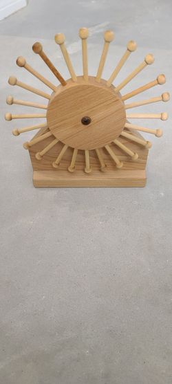 Spinning Rack, Plain Wood Color