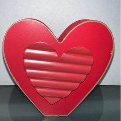 Red Heart Tiered Tray Little Wood Sign 