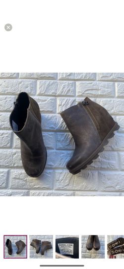 Sorel Joan Of Arctic Wedge Ankle Boot Leather