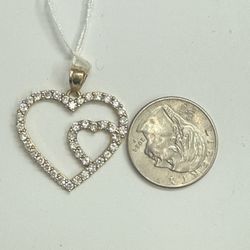 10k Cz Hart Pendant 