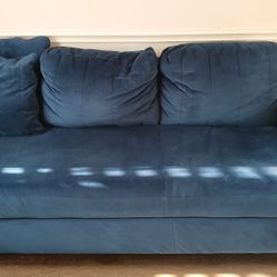 3 PC Royal Dark Blue Couch