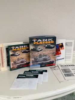 M1 Tank Platoon (PC) - COMPLETE BIG BOX - SUN FADE AT TOP - 5.25 Floppies