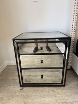 Restoration Hardware Mirrored Nightstand (pair), Must Pickup Today!