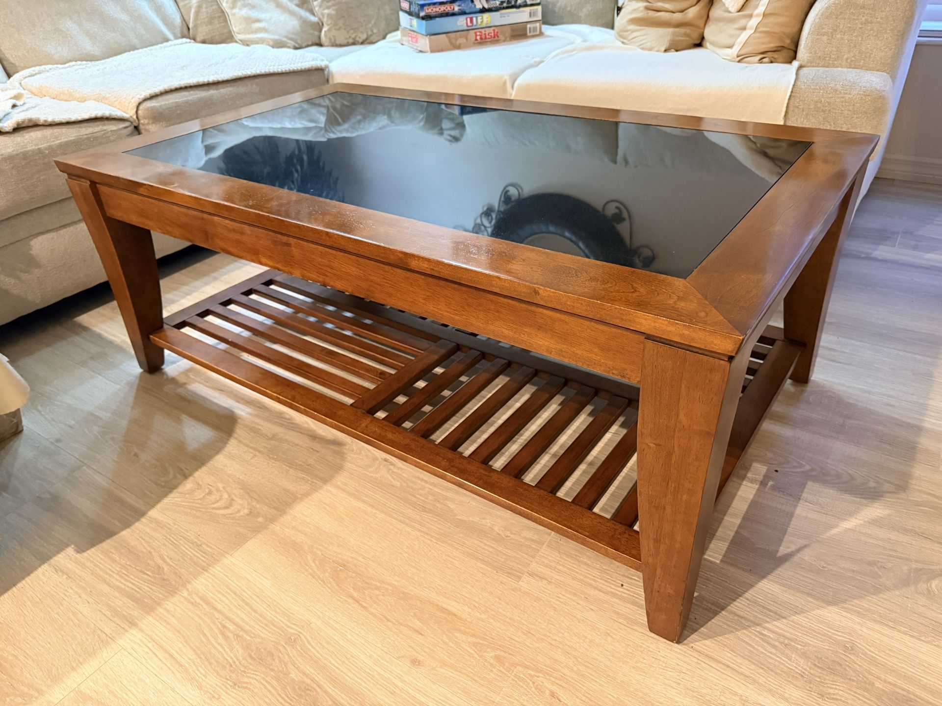 Wooden/marble coffee table