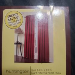 1, 54 In. × 84 In. Navy Blue Curtain Panel