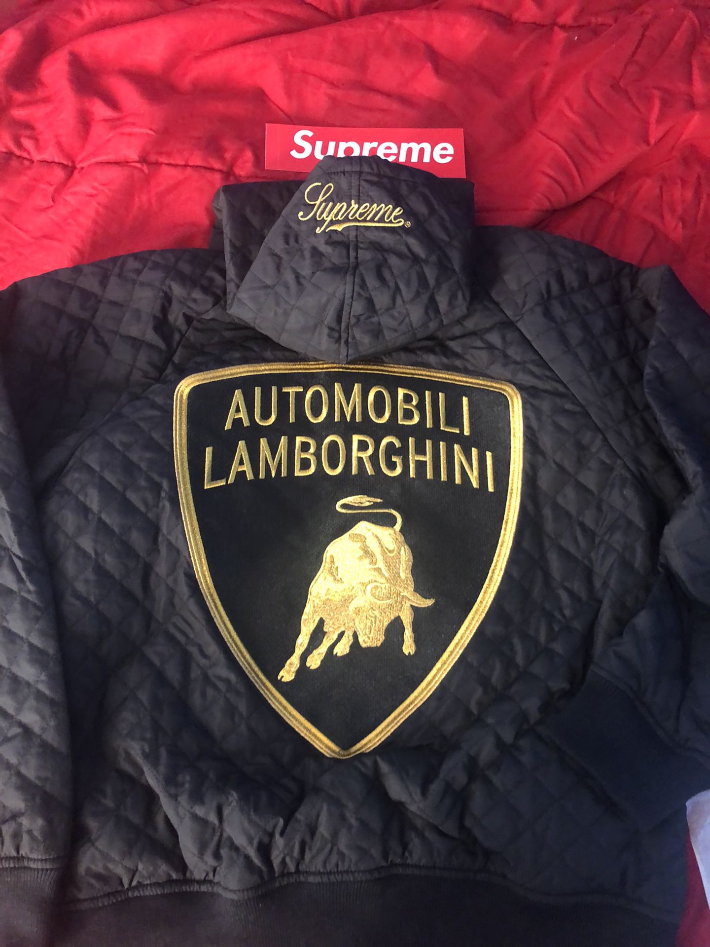 Supreme Automobili Lamborghini Work Jacket Black Authentic