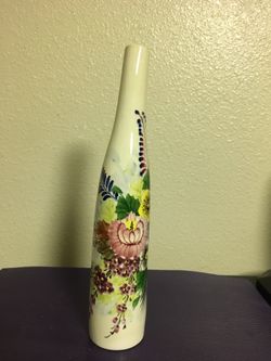 Vintage Handcrafted Signed Ceramic Vase from Noe Suro Mex