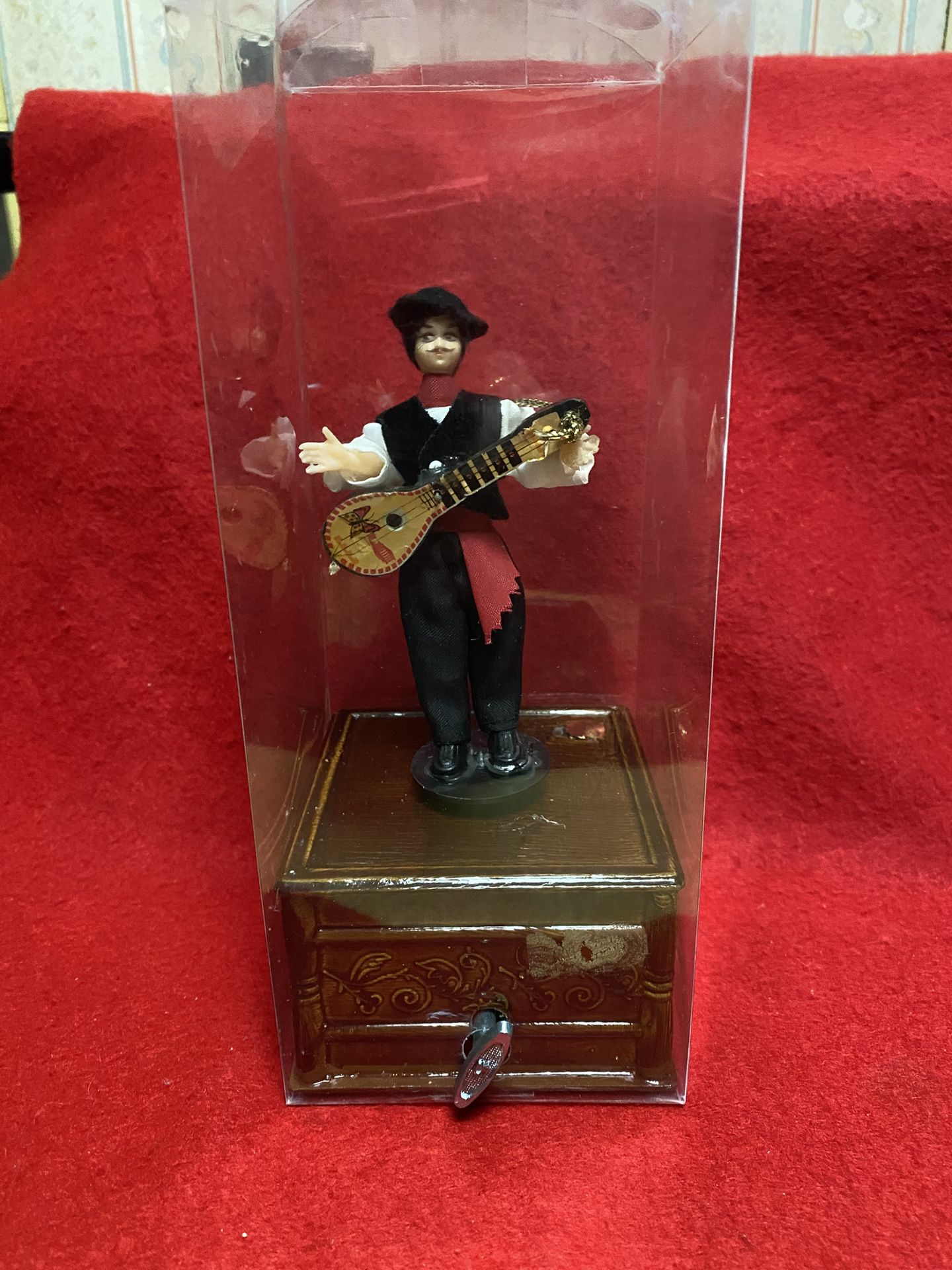 Made In Greece Greek Traditional Dressman Music Box Playing Never On A Sunday Imported From Greece