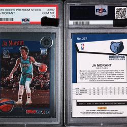 Ja morant nba Hoops Premium Stock 2019 PSA GEM MINT 