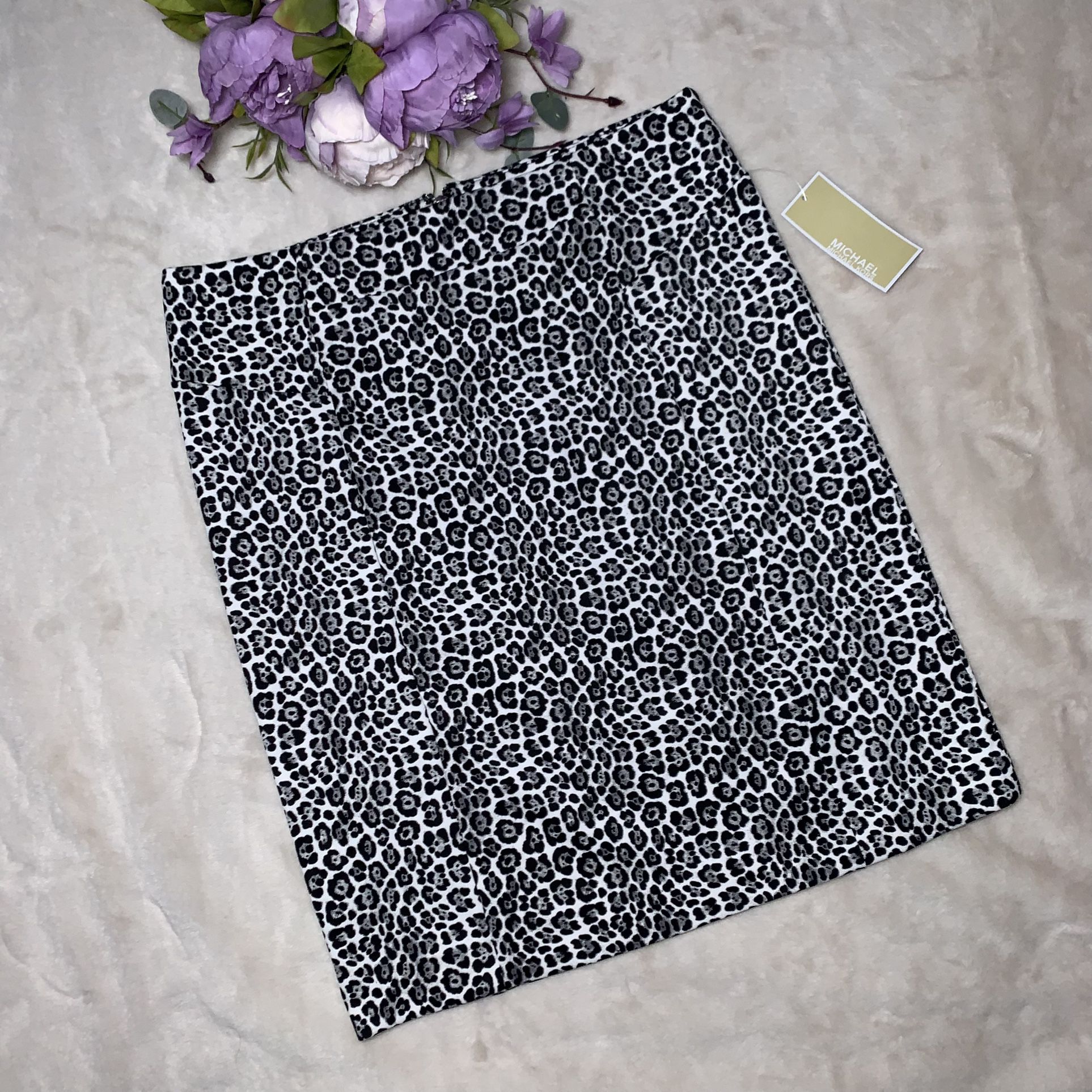 NWT Michael Kors Leopard Print Skirt