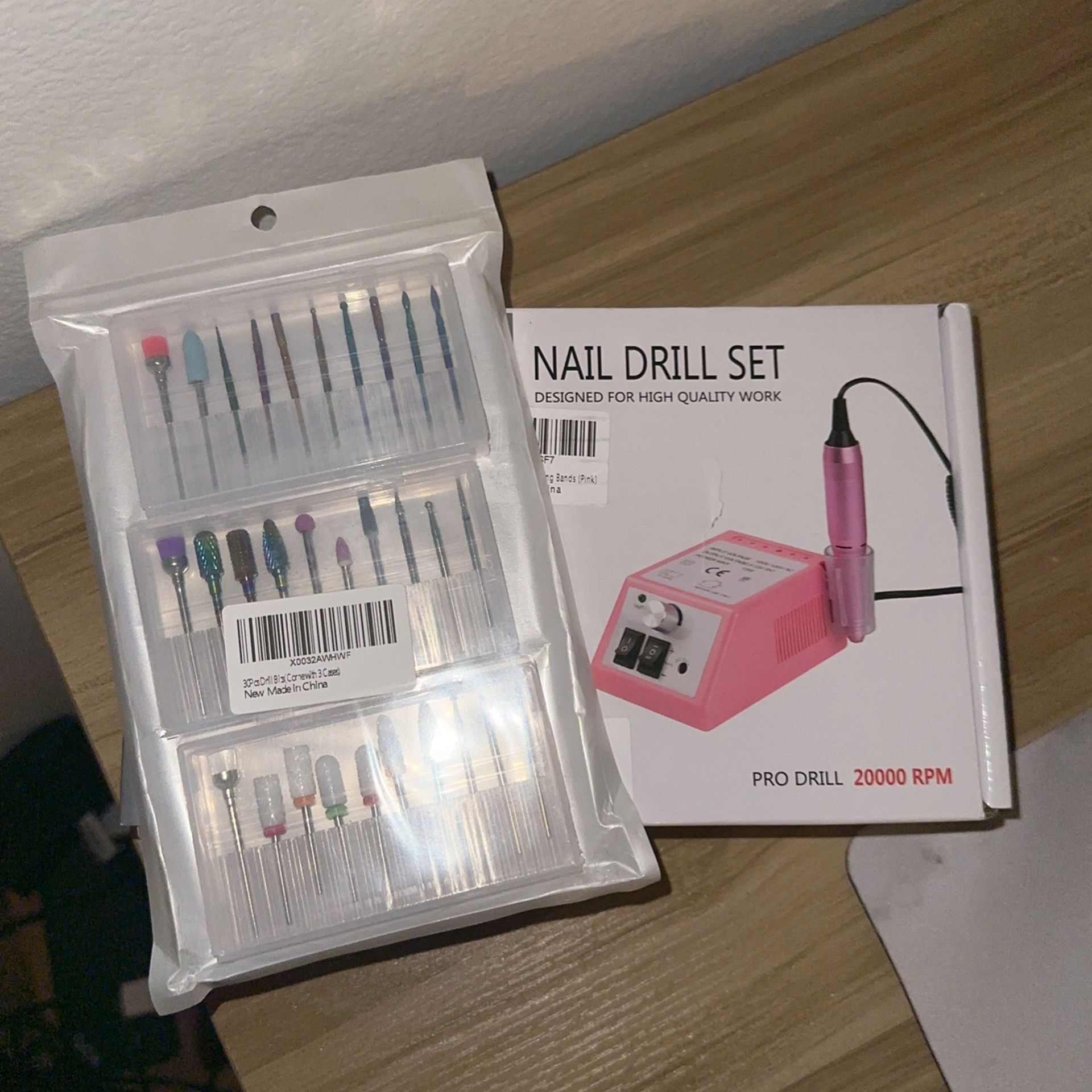 SUBAY Profesional Electric Nail Drill (portable) Extra 30 Nail Bits Included