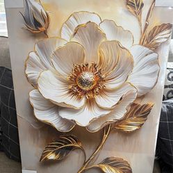 Wengtiao 3D Textured Floral Wall Art Set