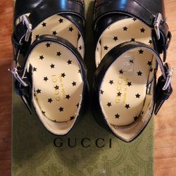 Gucci Leather Vitello Speedy Kids Sandals 2t-3t