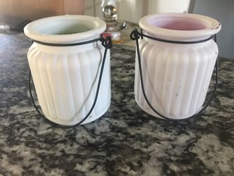 Rustic candle holders/ containers $3
