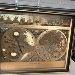 Blaeu wall map clock