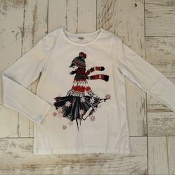 Girls’ Gymboree Winter Girl Long-sleeved T-shirt- Size L(10-12)