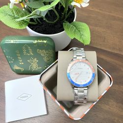 Fossil Dayle Three-Hand Date Stainless Steel Watch